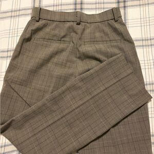 Uniqlo Women Brown Checkered Dress Pants